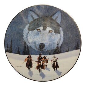 Bradford Exchange Plate "The Pathfinders" By Gale Running Wolf Sr. Porcelain Art